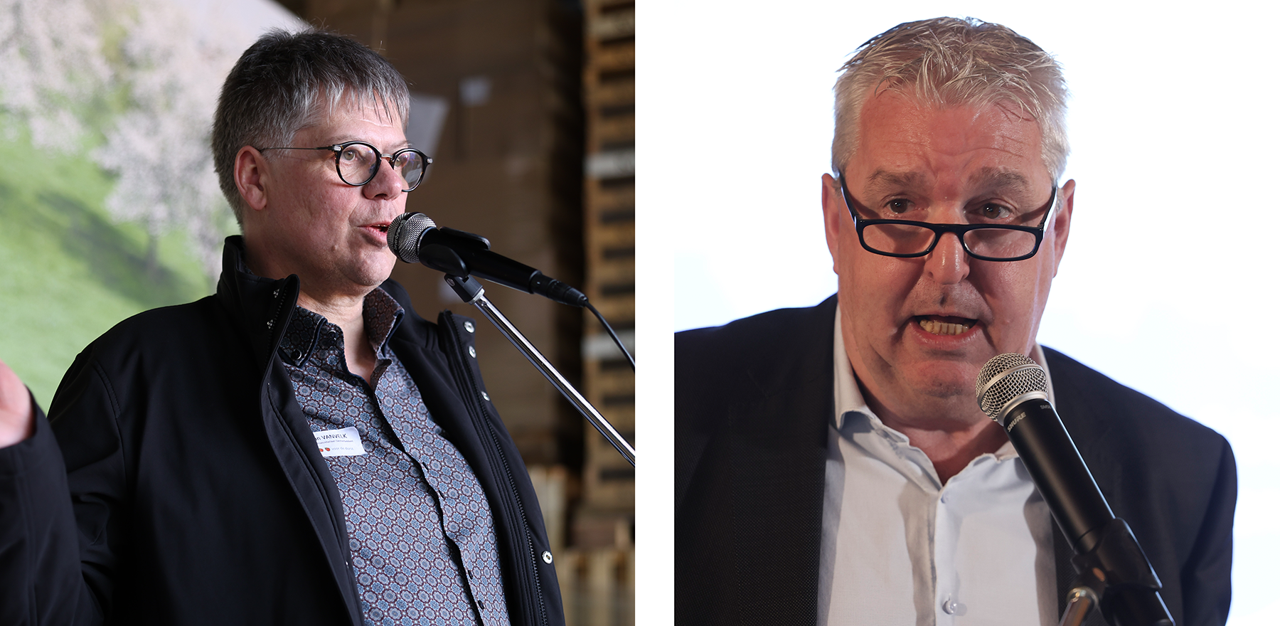 Bekkencoördinator Jan Vanvelk (links) en Jan Spooren, gouverneur van Vlaams-Brabant (rechts)